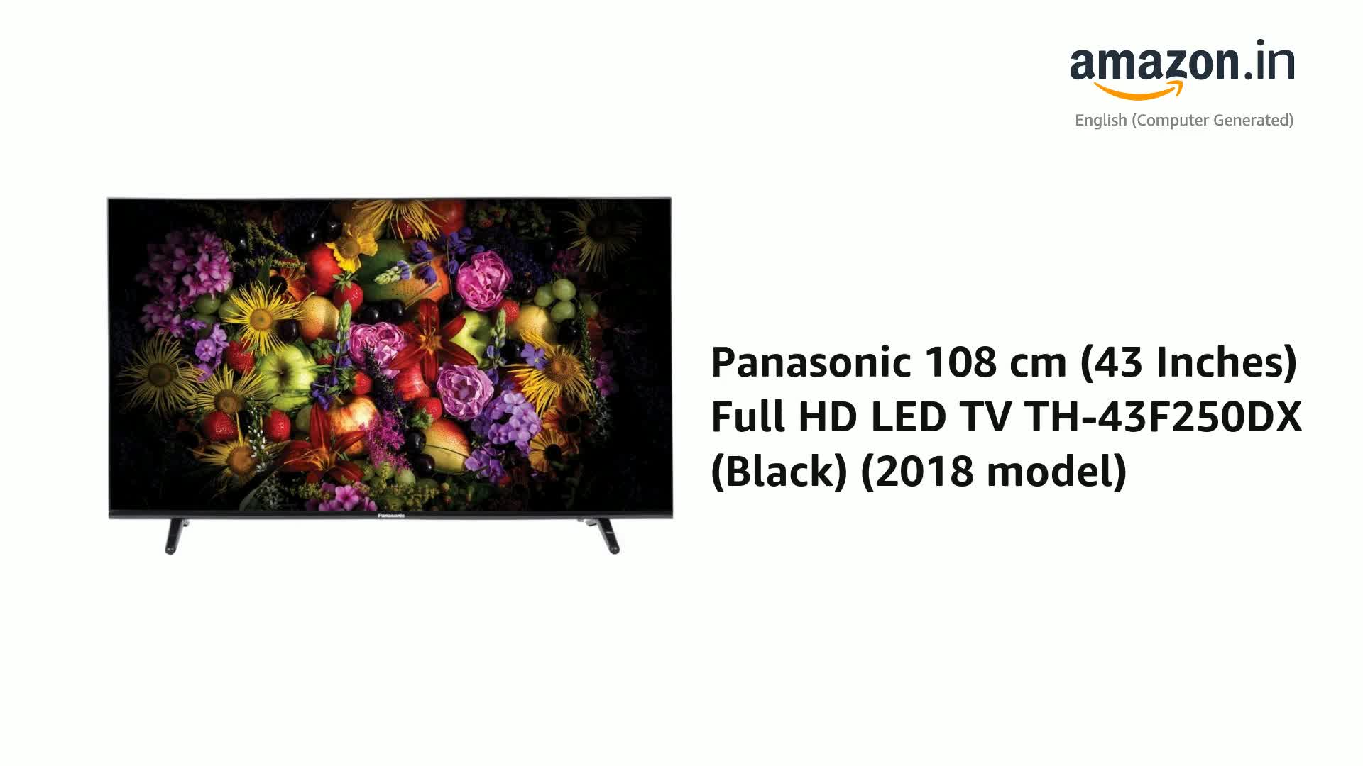 Panasonic 108 cm (43 inch) Full HD LED TV LD43HTS06F (Black) (2019